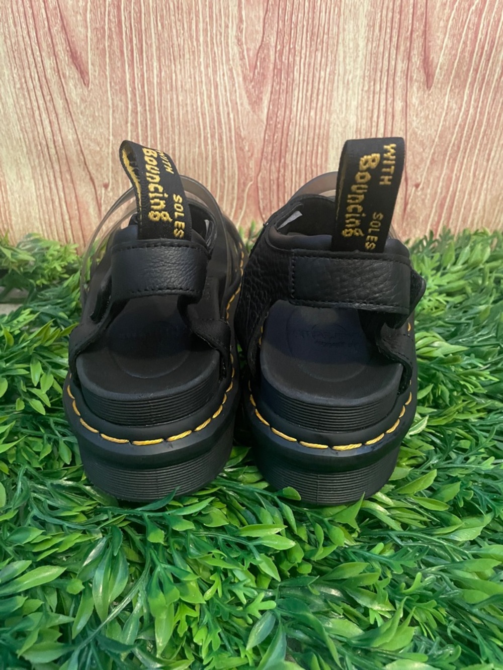 Dr. Martens Women’s Docs Blaire Strap Jelly Glitter Black Sandals - Picture 3 of 7